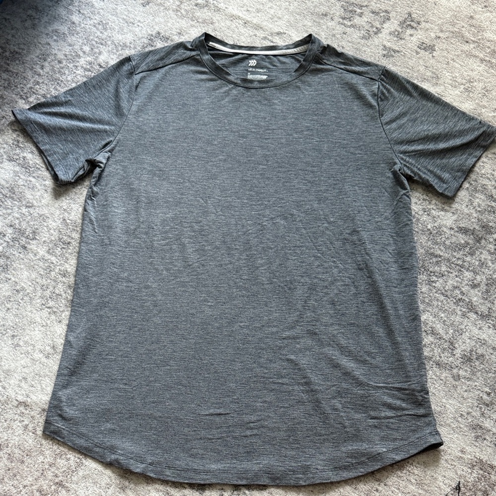 all in motion Men's Dark Heather Gray Short Sleeve Crew Tee